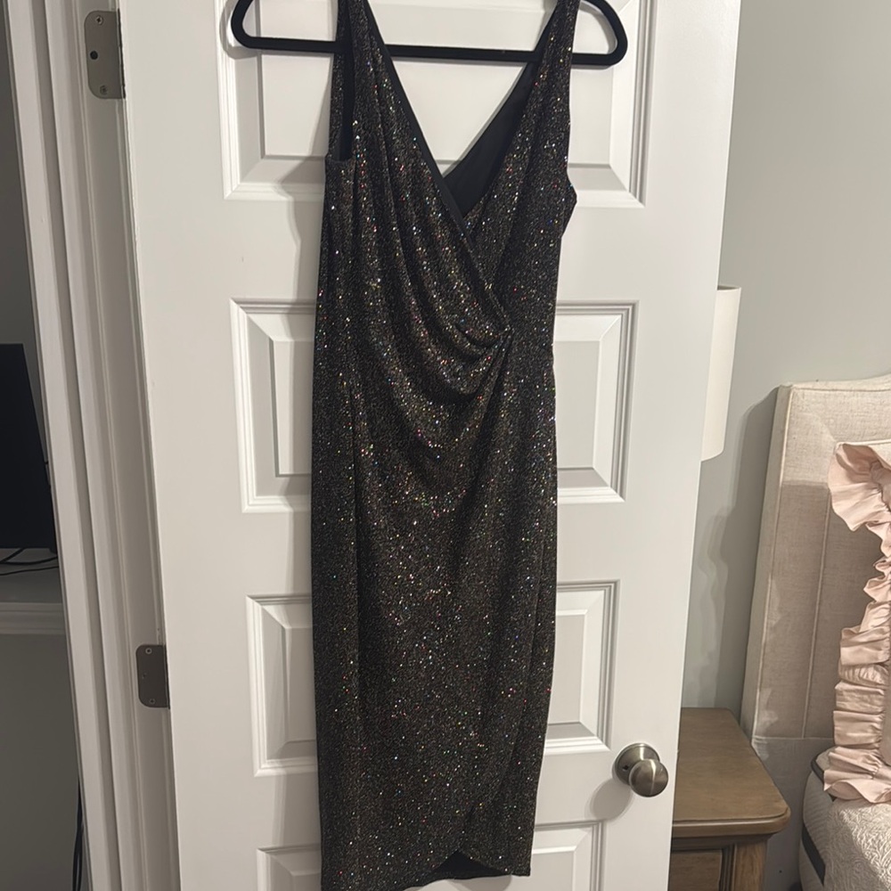 Elegant Black Glitter Dress